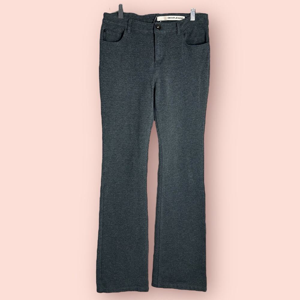 Y2K DKNY Jeans Women's Dark Gray Size 4 Soft Dress Pants Flared Mid Rise
